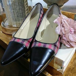Casual Corner Made in Italy Plaid Heels 7.5M